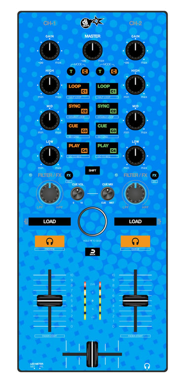 Reloop Mixtour Skin Gradienter Blue Light